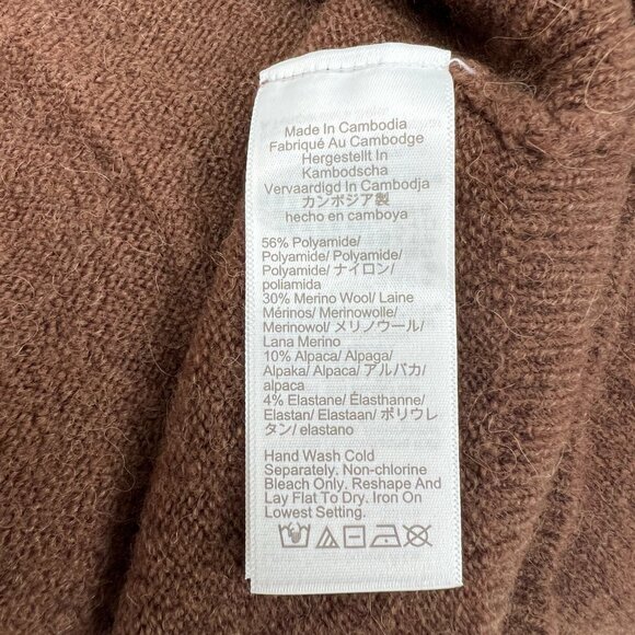 J Crew Rollneck NWT Brown Wool/Alpaca Long Sleeve Sweater Size XL - Picture 7 of 11